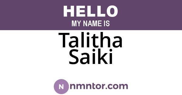 Talitha Saiki