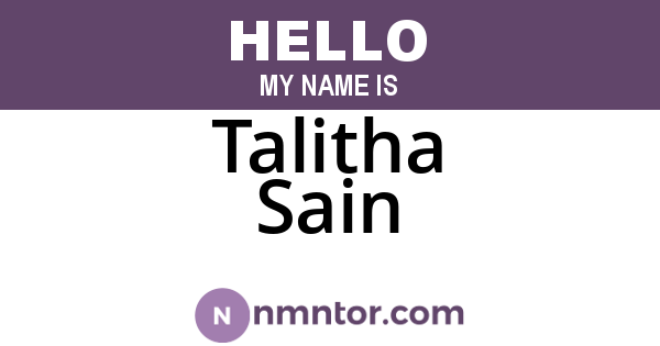 Talitha Sain