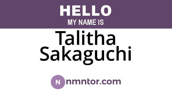 Talitha Sakaguchi