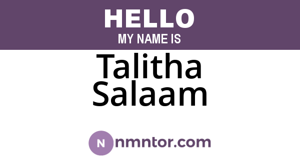 Talitha Salaam