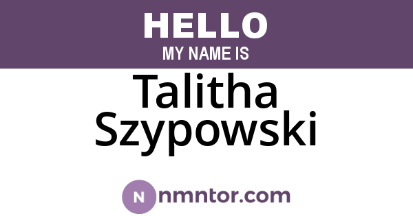Talitha Szypowski