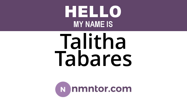 Talitha Tabares
