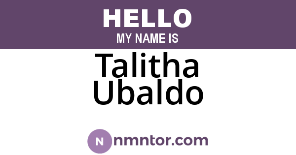 Talitha Ubaldo