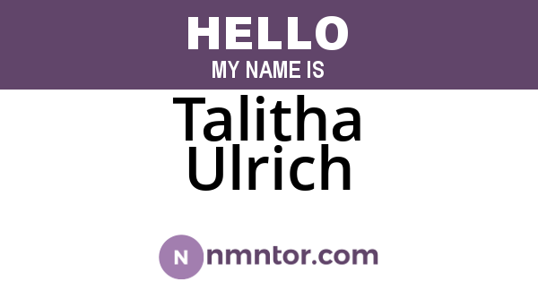 Talitha Ulrich