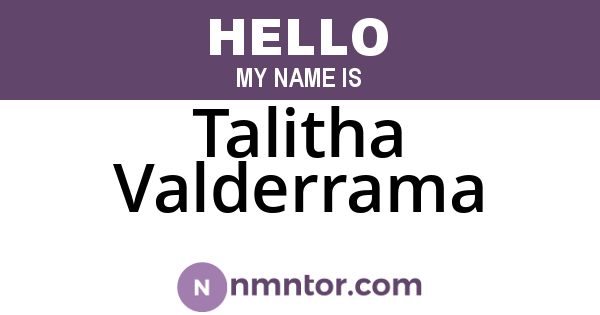 Talitha Valderrama