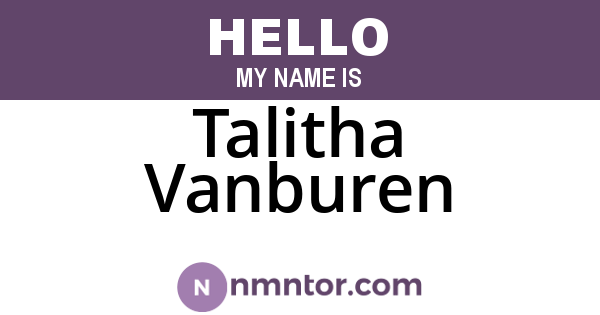Talitha Vanburen