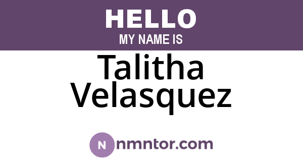 Talitha Velasquez