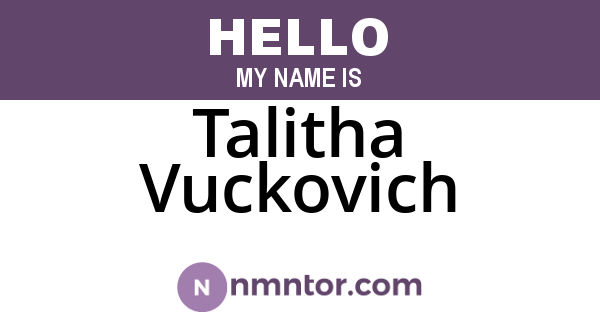 Talitha Vuckovich