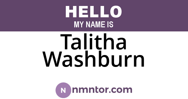 Talitha Washburn