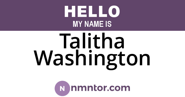 Talitha Washington