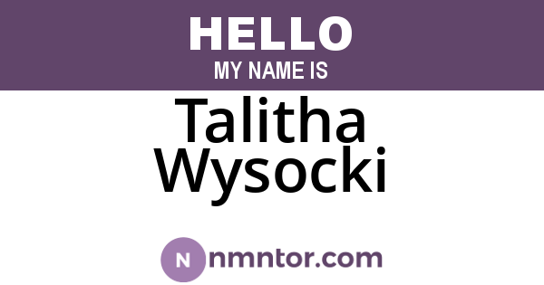 Talitha Wysocki