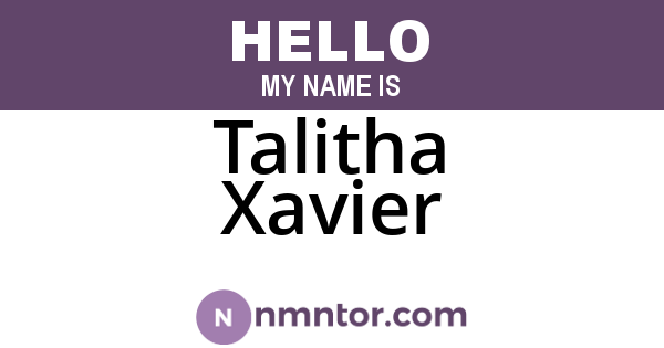 Talitha Xavier