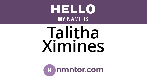 Talitha Ximines
