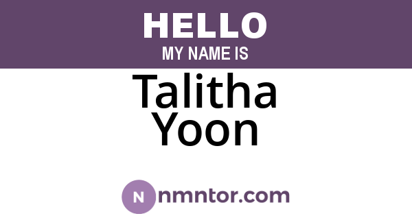Talitha Yoon
