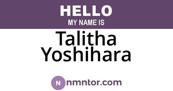 Talitha Yoshihara