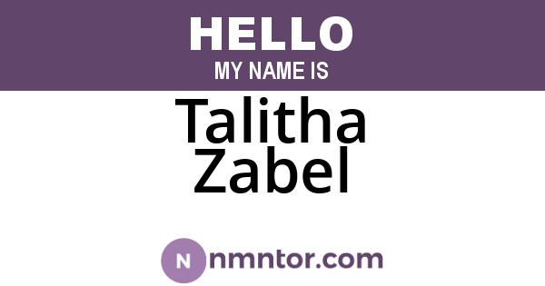 Talitha Zabel