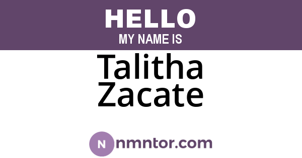 Talitha Zacate