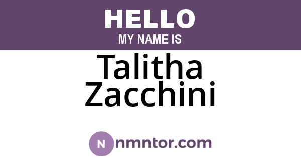 Talitha Zacchini