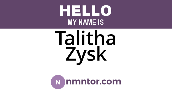 Talitha Zysk