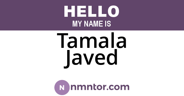 Tamala Javed