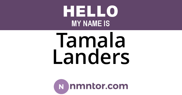 Tamala Landers