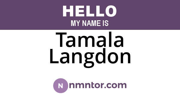 Tamala Langdon