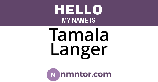 Tamala Langer