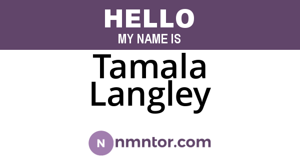 Tamala Langley