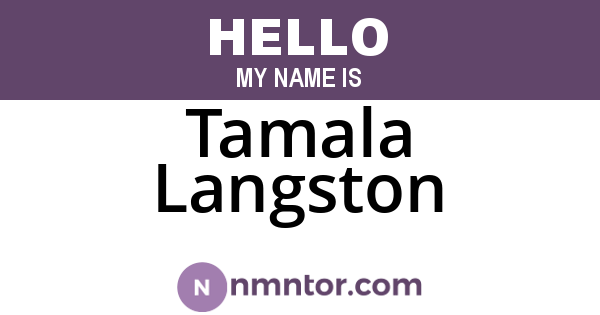 Tamala Langston