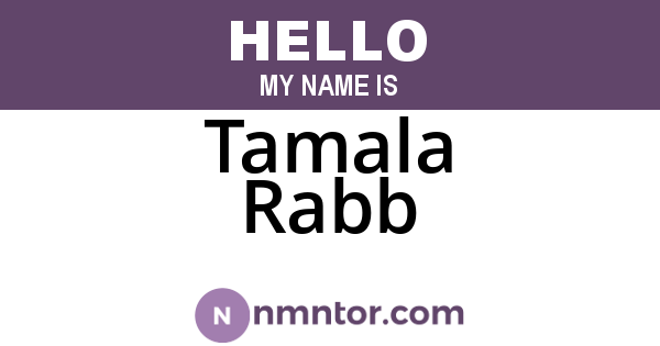 Tamala Rabb