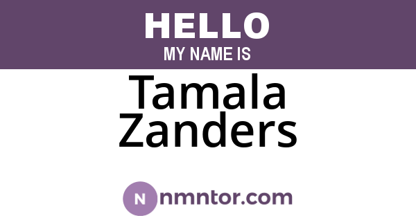Tamala Zanders