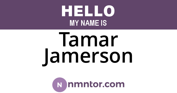 Tamar Jamerson