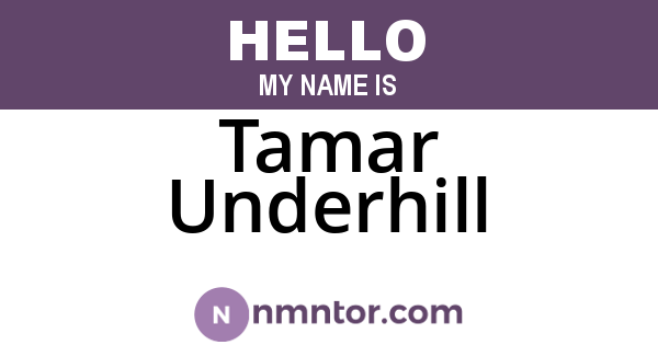 Tamar Underhill