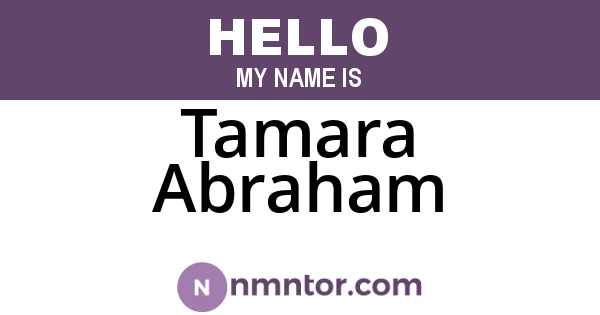 Tamara Abraham