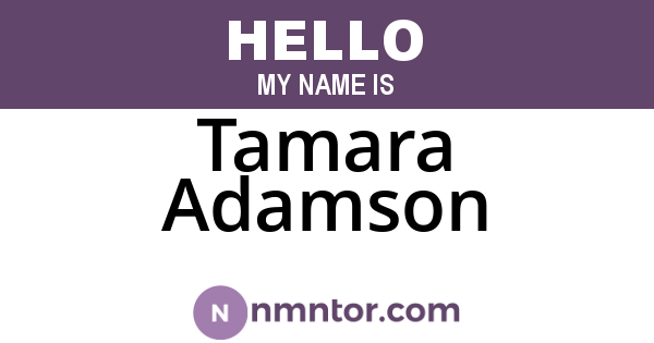 Tamara Adamson