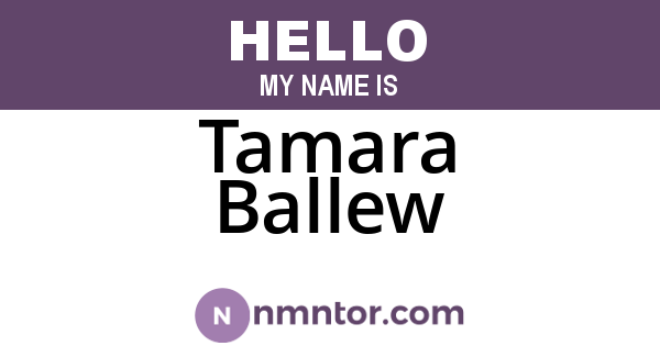 Tamara Ballew