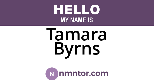 Tamara Byrns