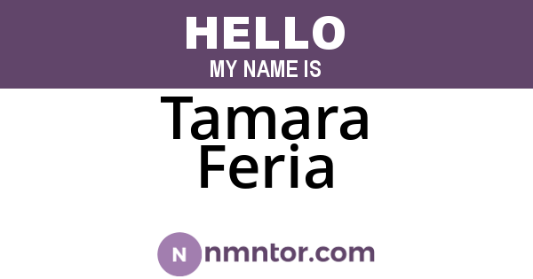 Tamara Feria