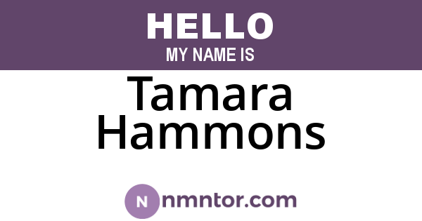Tamara Hammons