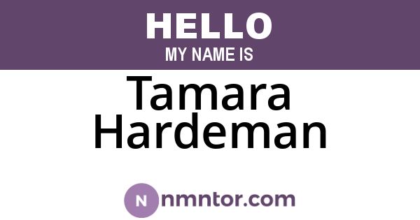 Tamara Hardeman