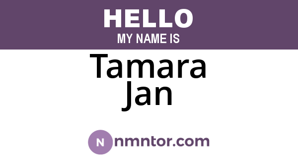 Tamara Jan
