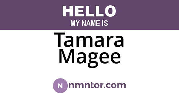 Tamara Magee