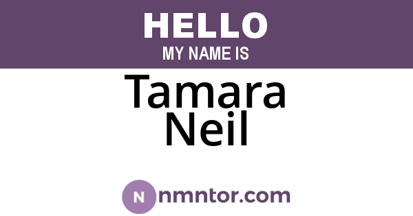 Tamara Neil