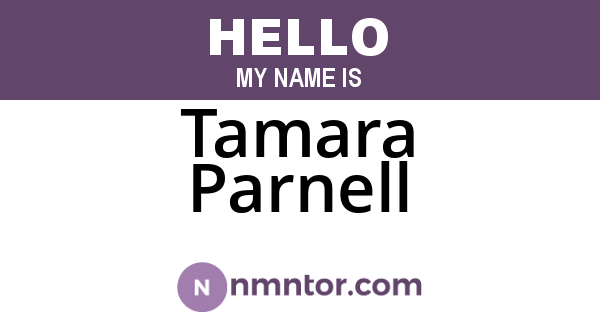 Tamara Parnell