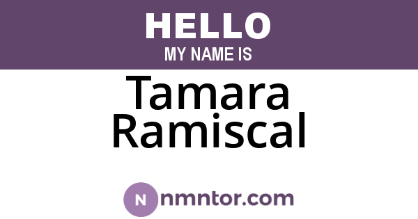 Tamara Ramiscal