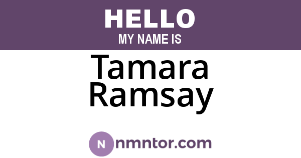 Tamara Ramsay