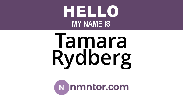 Tamara Rydberg