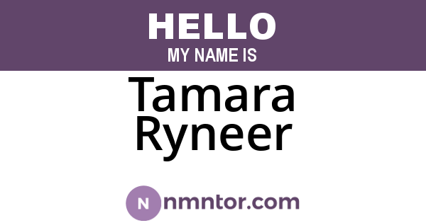 Tamara Ryneer