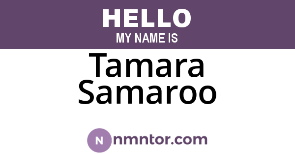 Tamara Samaroo