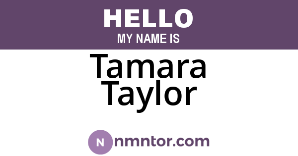 Tamara Taylor